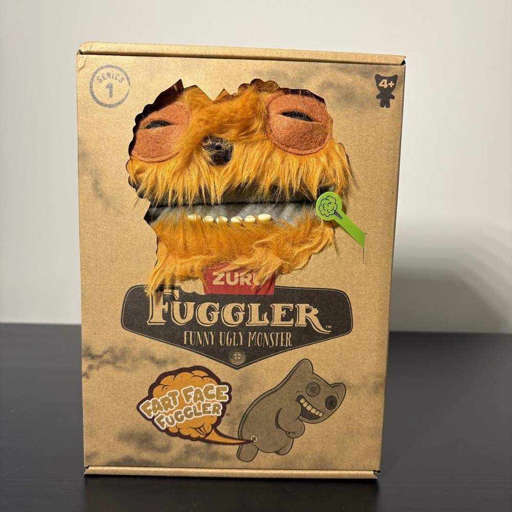 New! 9" Fuggler Fart Face Count Underoo McGoo Brown Fur Funny Ugly Monsters Zuru